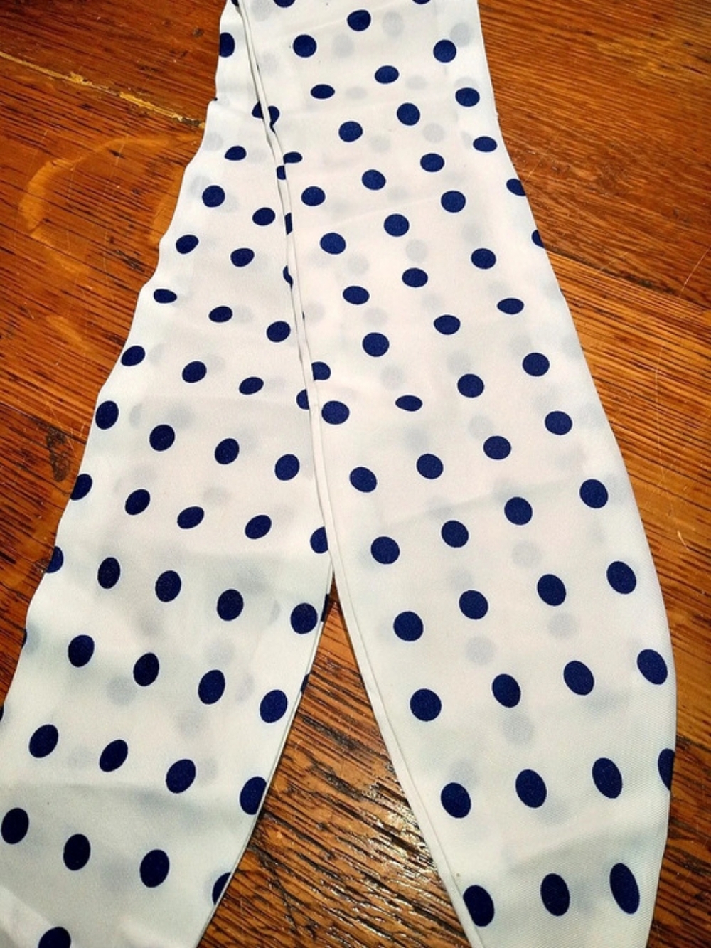 Polka Dot Twilly in White & Blue